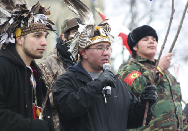 Speakers at Idle No More protest