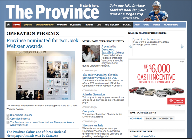 "The Province" news website