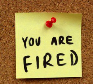 Post it note: you are fired