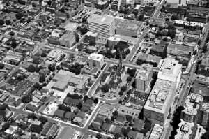 Aerial shot of city