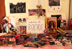 "Welcome to Rookie" sign surrounded by knickknacks