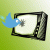 Twitter logo flies at TV