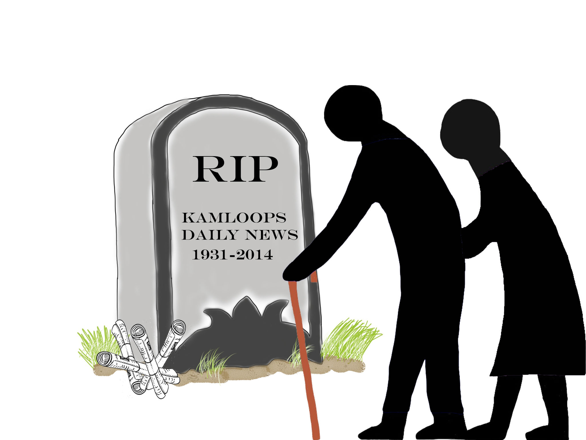 RIP Kamloops Daily News illustration