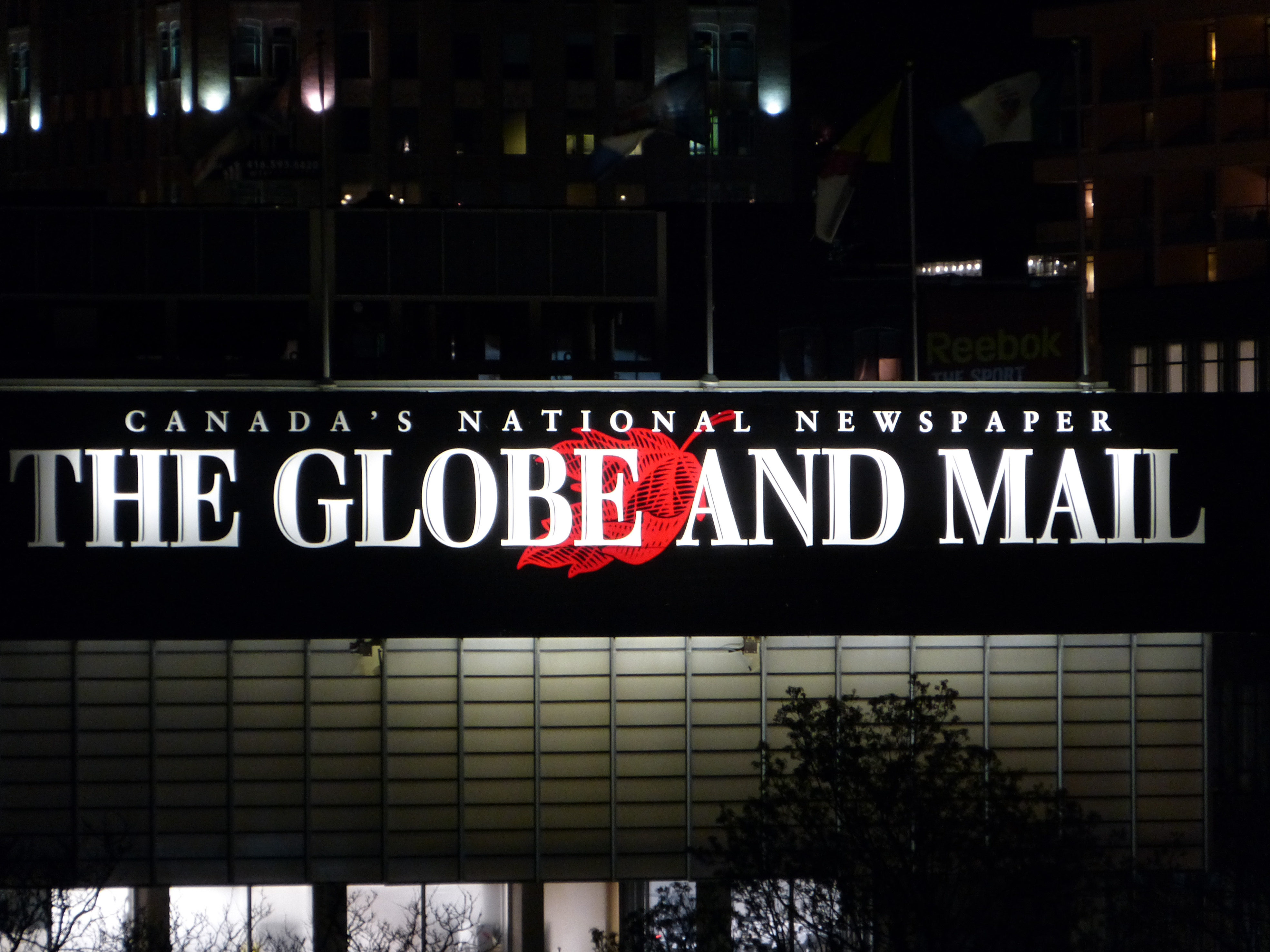 The Globe and Mail sign