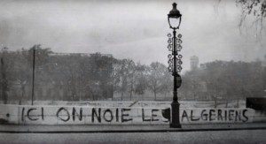 A screenshot from the documentary "Ici on noie les Algériens, 17 octobre 1961"