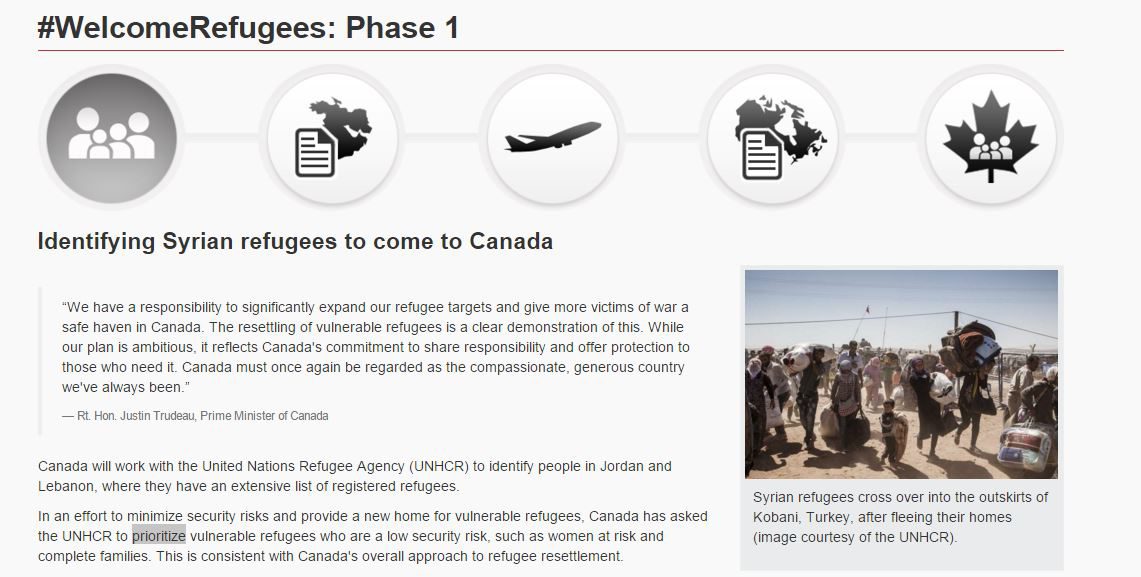 There's only one word Canadian journalists are finding different interpretations and responses to in the Liberal government's Syrian refugee plan: "prioritize."