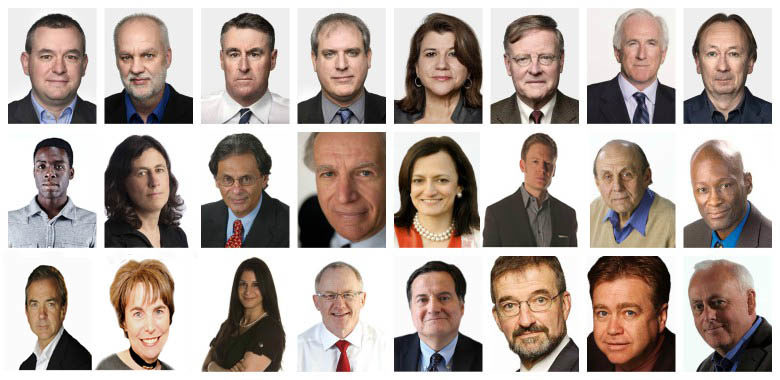 A grid of Canadian columnists