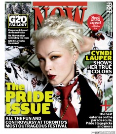 Cover of Now depicting Cyndi Lauper.