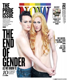 Cover for Now depicting two androgynous people for the 2013 Pride edition.