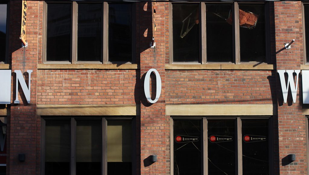 Now's sign at their old 189 Church Strett office. Courtesy: Devin Jones.