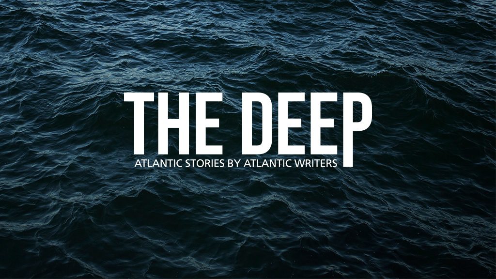The Deep logo is presented against a water background, accompanied by their slogan "Atlantic Stories by Atlantic Writers."