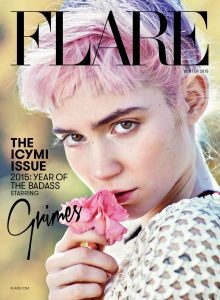 Cover of Flare depicting music producer Grimes