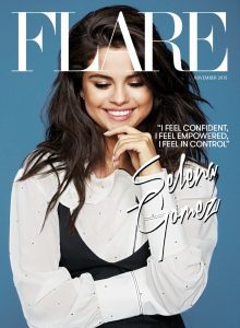 Cover of Flare depicting singer and actress Selena Gomez.