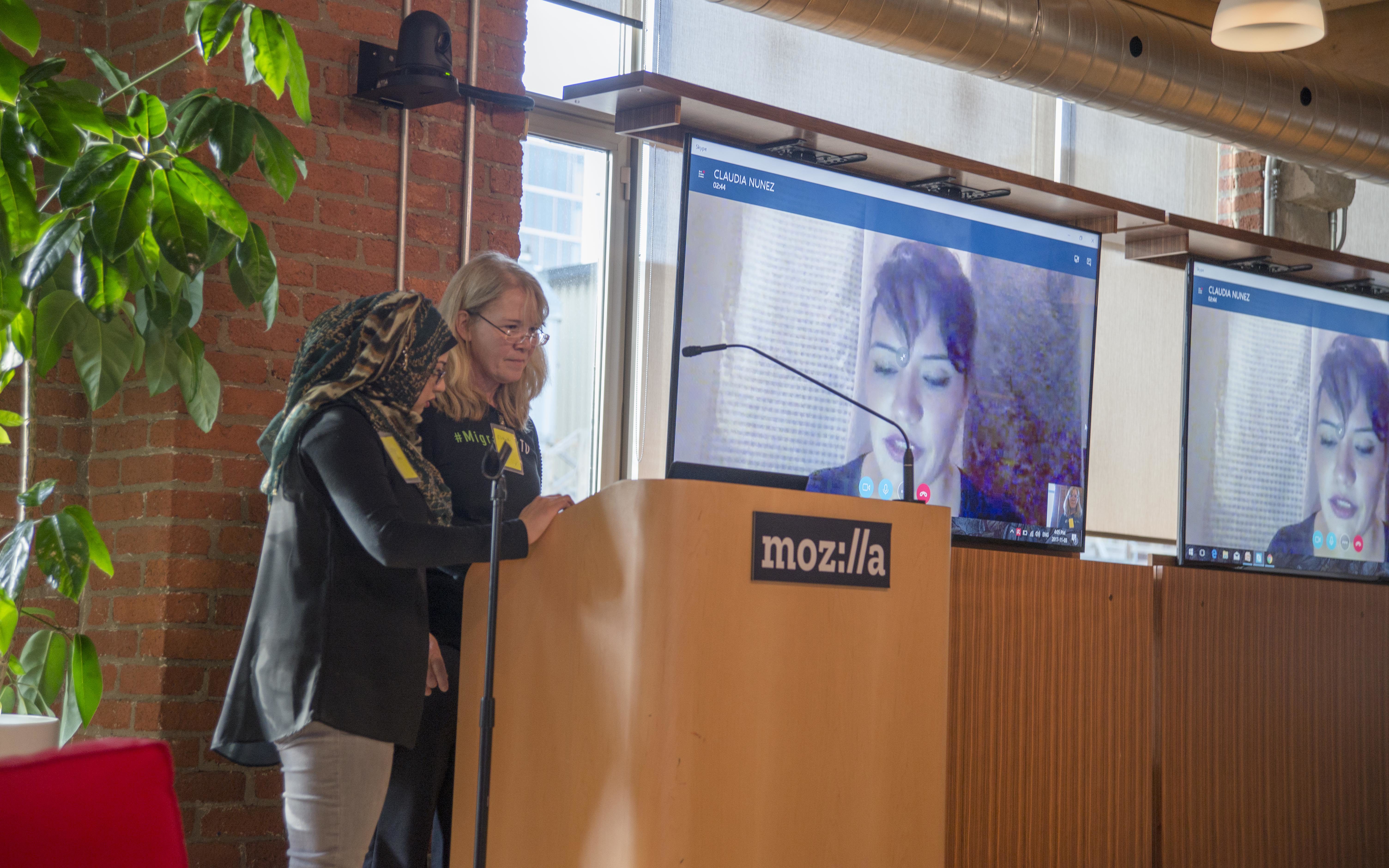 MigrahackTO, Claudia Nunez, Skype