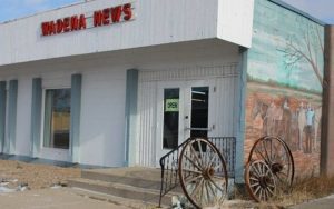 The Wadena News’ office in Wadena, Sask. The 110-year old paper is the main source of news for the community of about 1,000. (Wadena News/Facebook)