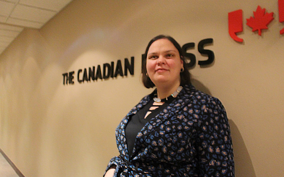Michelle McQuigge poses at the Canadian Press office in Toronto.