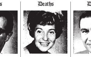 Black and white obituary photos