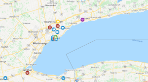 map of GTA with local news closures indicated